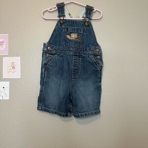 Gymboree vintage cowboy western overall bib size 12-18 months denim